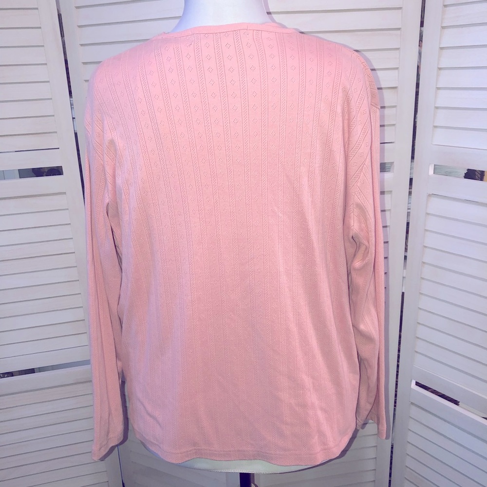 SOLD*** NOT FOR SALE*** Karen Scott II cotton pink sweater vest tank top sleeve - Picture 4 of 10